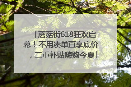 蘑菇街618狂欢启幕！不用凑单直享底价，三重补贴嗨购今夏