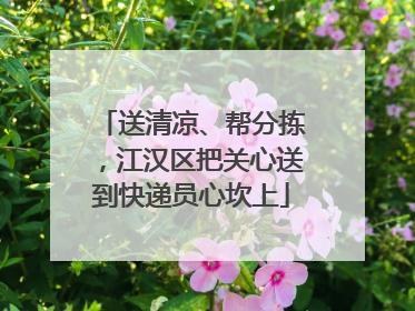 送清凉、帮分拣，江汉区把关心送到快递员心坎上