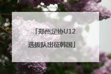 郑州足协U12选拔队出征韩国
