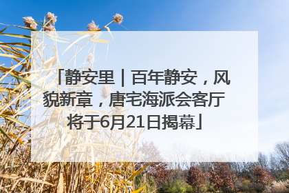 静安里｜百年静安，风貌新章，唐宅海派会客厅将于6月21日揭幕