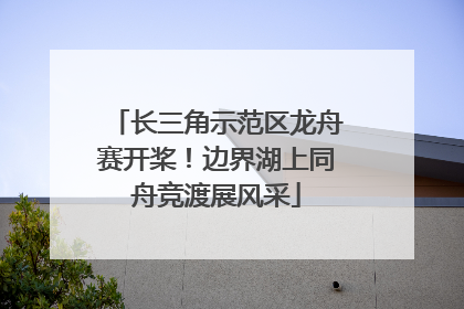 长三角示范区龙舟赛开桨！边界湖上同舟竞渡展风采
