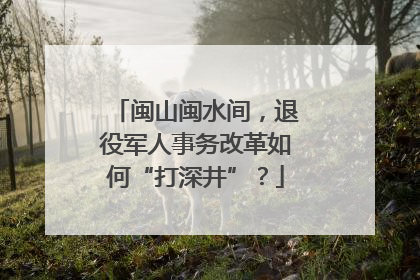 闽山闽水间，退役军人事务改革如何“打深井”？