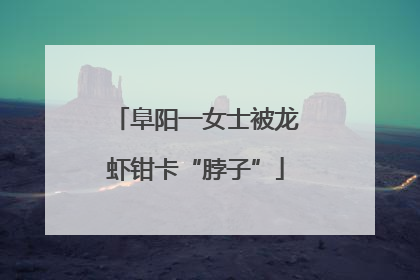 阜阳一女士被龙虾钳卡“脖子”
