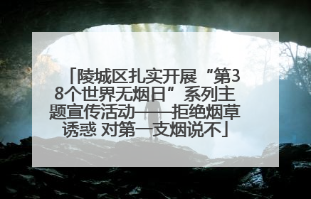陵城区扎实开展“第38个世界无烟日”系列主题宣传活动——拒绝烟草诱惑 对第一支烟说不