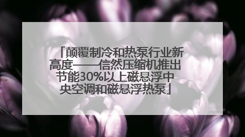 颠覆制冷和热泵行业新高度——信然压缩机推出节能30%以上磁悬浮中央空调和磁悬浮热泵