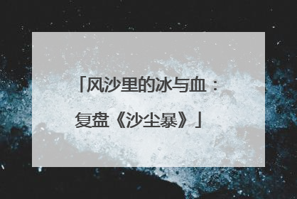 风沙里的冰与血：复盘《沙尘暴》