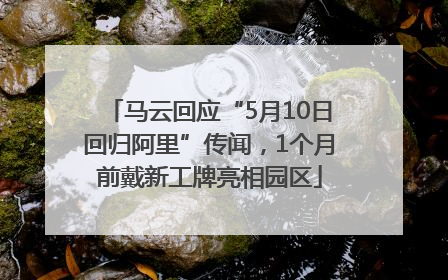 马云回应“5月10日回归阿里”传闻，1个月前戴新工牌亮相园区