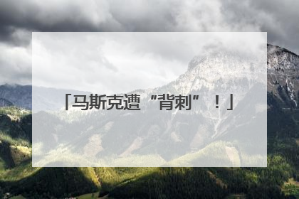 马斯克遭“背刺”！
