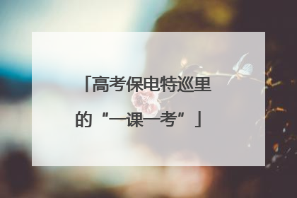 高考保电特巡里的“一课一考”
