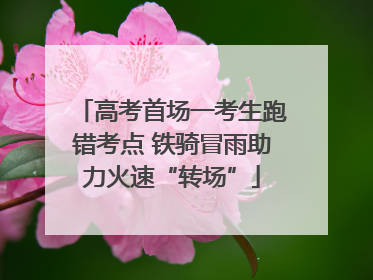 高考首场一考生跑错考点 铁骑冒雨助力火速“转场”
