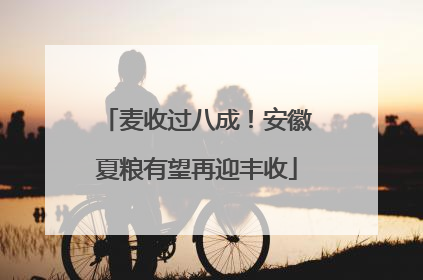 麦收过八成！安徽夏粮有望再迎丰收