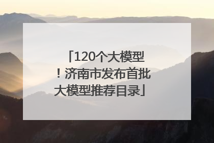 120个大模型！济南市发布首批大模型推荐目录