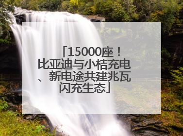 15000座！比亚迪与小桔充电、新电途共建兆瓦闪充生态