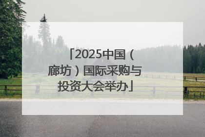 2025中国（廊坊）国际采购与投资大会举办