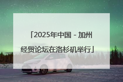 2025年中国－加州经贸论坛在洛杉矶举行