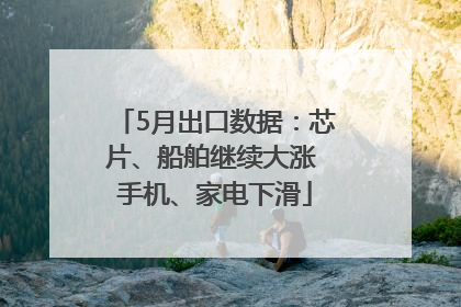 5月出口数据：芯片、船舶继续大涨 手机、家电下滑